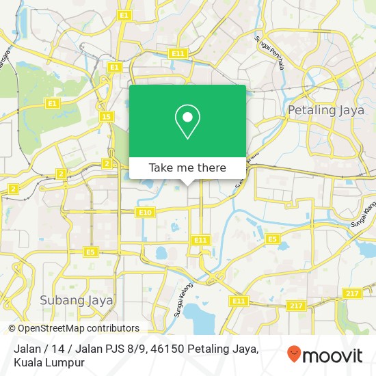 Peta Jalan / 14 / Jalan PJS 8 / 9, 46150 Petaling Jaya