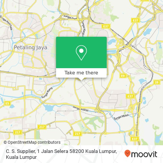 C. S. Supplier, 1 Jalan Selera 58200 Kuala Lumpur map