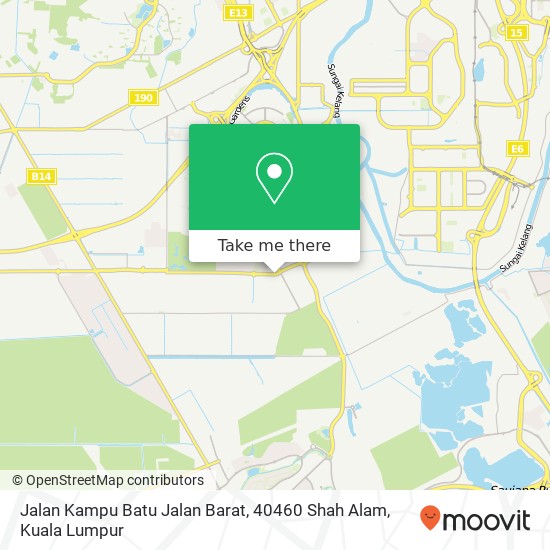 Peta Jalan Kampu Batu Jalan Barat, 40460 Shah Alam
