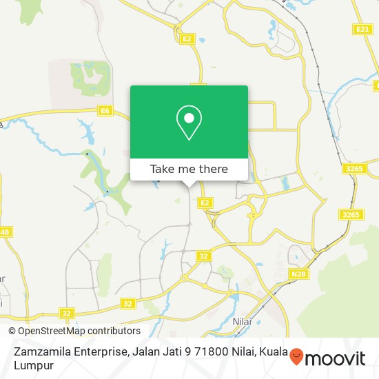 Zamzamila Enterprise, Jalan Jati 9 71800 Nilai map