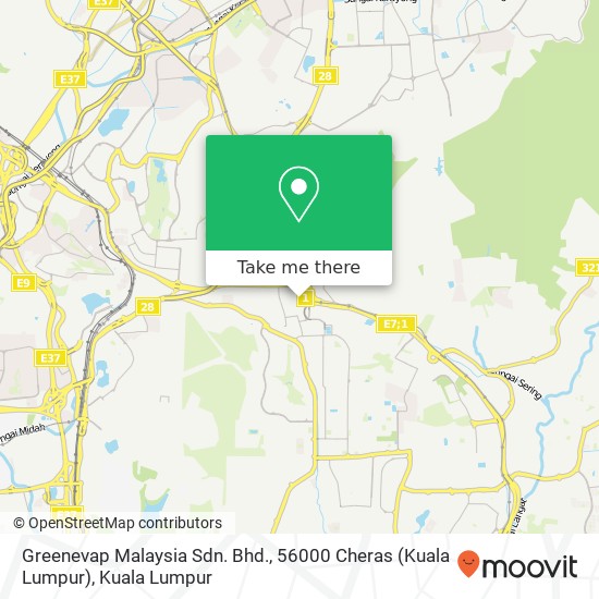 Greenevap Malaysia Sdn. Bhd., 56000 Cheras (Kuala Lumpur) map