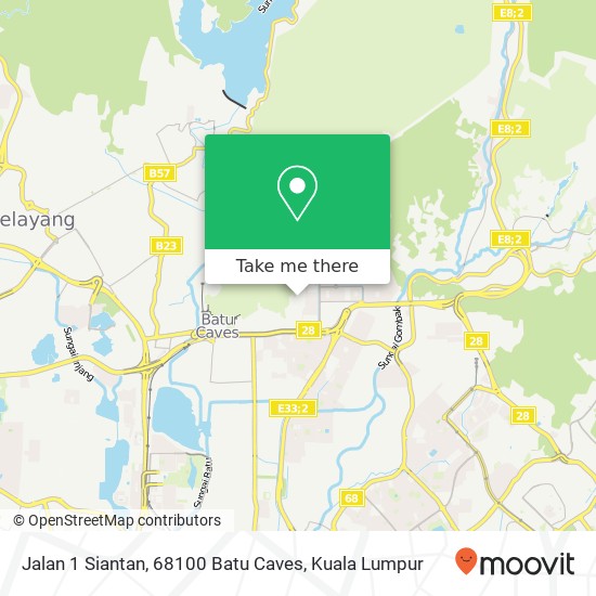 Peta Jalan 1 Siantan, 68100 Batu Caves