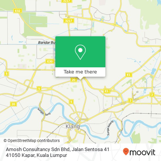 Peta Amosh Consultancy Sdn Bhd, Jalan Sentosa 41 41050 Kapar