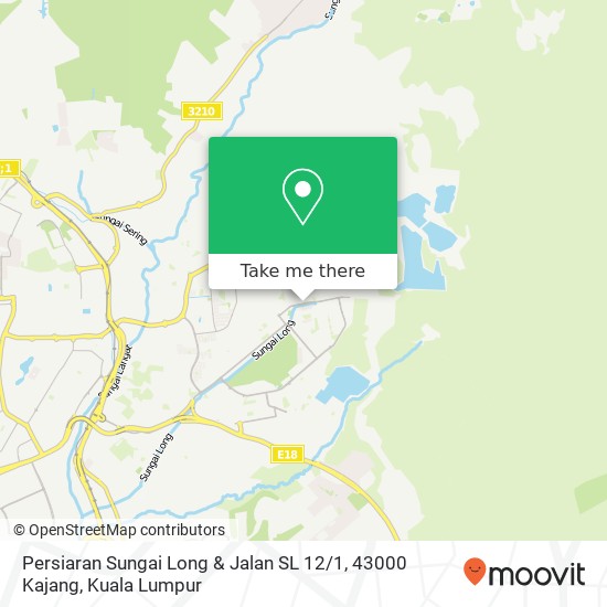 Peta Persiaran Sungai Long & Jalan SL 12 / 1, 43000 Kajang