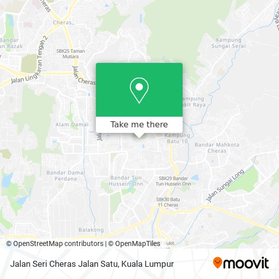 Jalan Seri Cheras Jalan Satu map