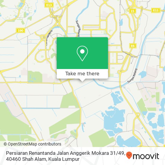 Peta Persiaran Renantanda Jalan Anggerik Mokara 31 / 49, 40460 Shah Alam
