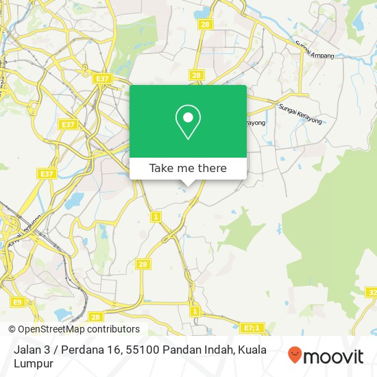 Peta Jalan 3 / Perdana 16, 55100 Pandan Indah