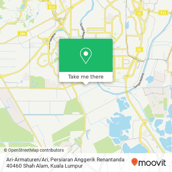 Peta Ari-Armaturen / Ari, Persiaran Anggerik Renantanda 40460 Shah Alam