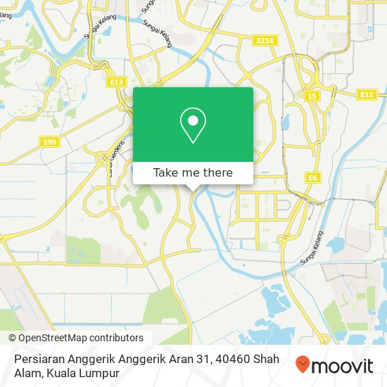 Peta Persiaran Anggerik Anggerik Aran 31, 40460 Shah Alam