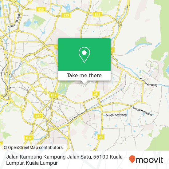 Jalan Kampung Kampung Jalan Satu, 55100 Kuala Lumpur map