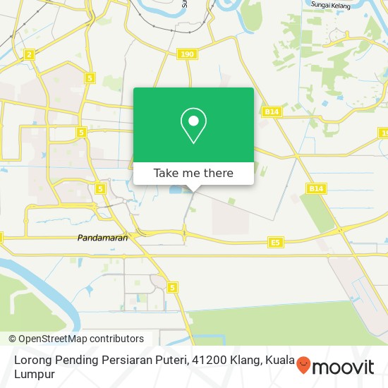 Peta Lorong Pending Persiaran Puteri, 41200 Klang