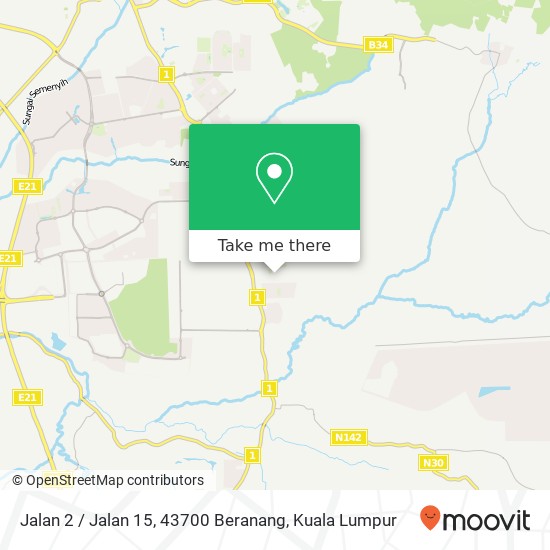 Peta Jalan 2 / Jalan 15, 43700 Beranang