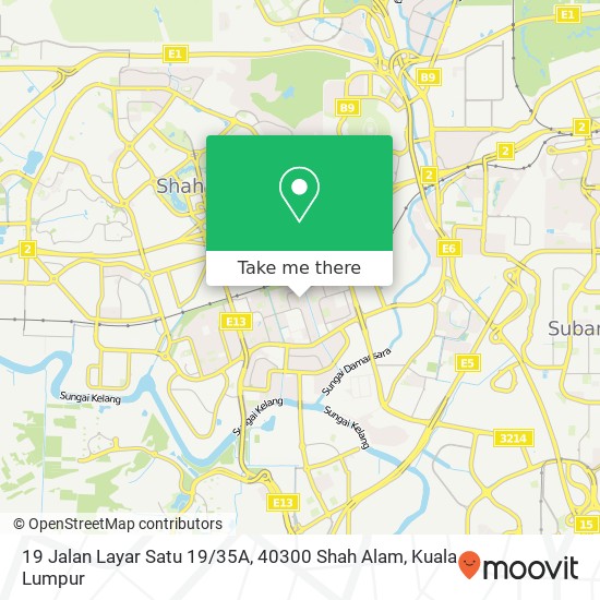 19 Jalan Layar Satu 19 / 35A, 40300 Shah Alam map