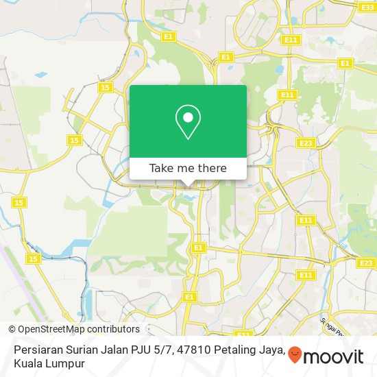 Peta Persiaran Surian Jalan PJU 5 / 7, 47810 Petaling Jaya