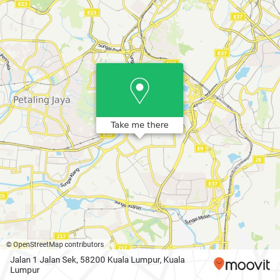 Peta Jalan 1 Jalan Sek, 58200 Kuala Lumpur