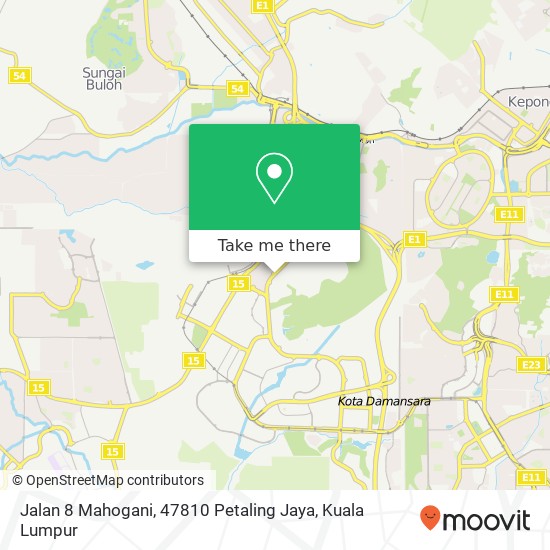 Jalan 8 Mahogani, 47810 Petaling Jaya map