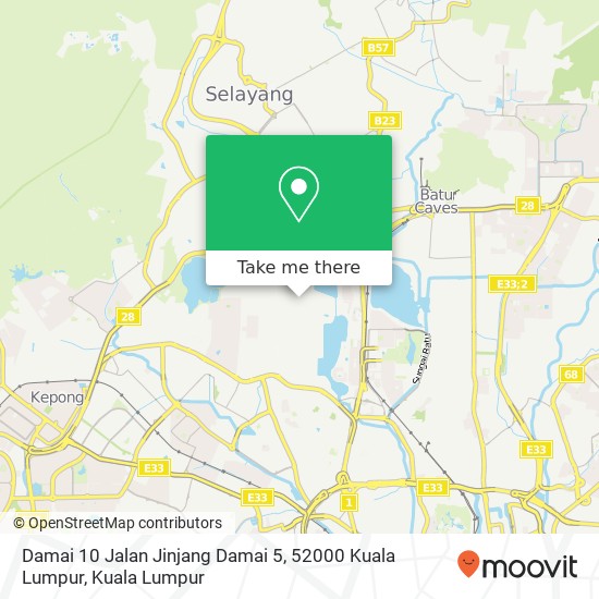 Damai 10 Jalan Jinjang Damai 5, 52000 Kuala Lumpur map