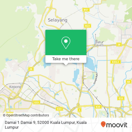 Peta Damai 1 Damai 9, 52000 Kuala Lumpur