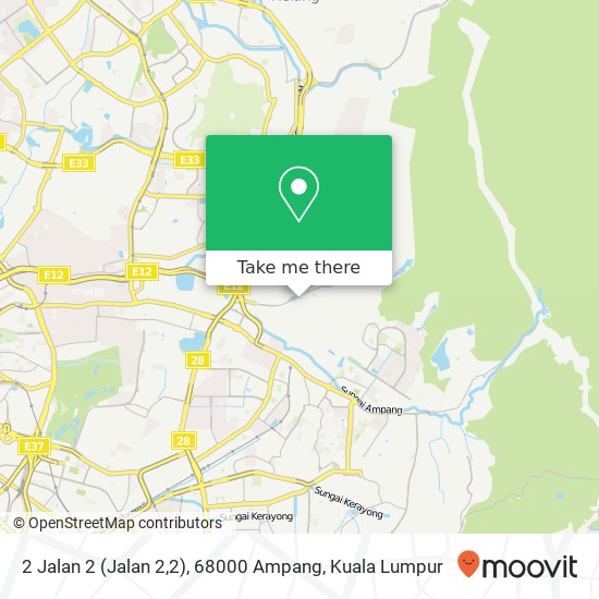 2 Jalan 2 (Jalan 2,2), 68000 Ampang map