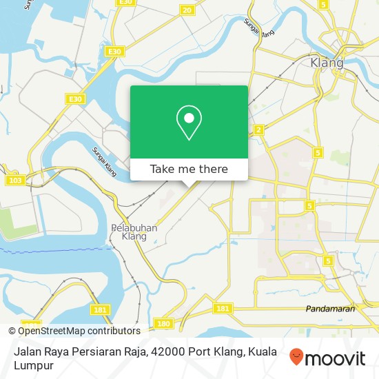 Peta Jalan Raya Persiaran Raja, 42000 Port Klang