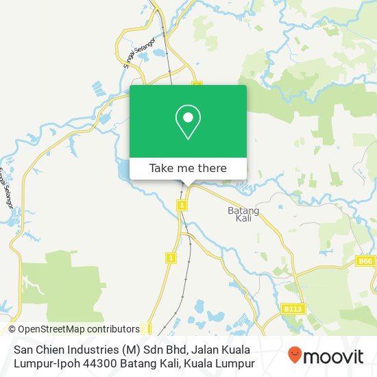 Peta San Chien Industries (M) Sdn Bhd, Jalan Kuala Lumpur-Ipoh 44300 Batang Kali
