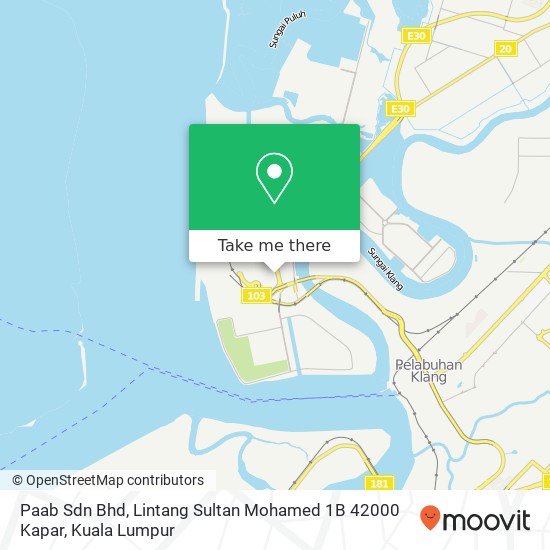 Peta Paab Sdn Bhd, Lintang Sultan Mohamed 1B 42000 Kapar