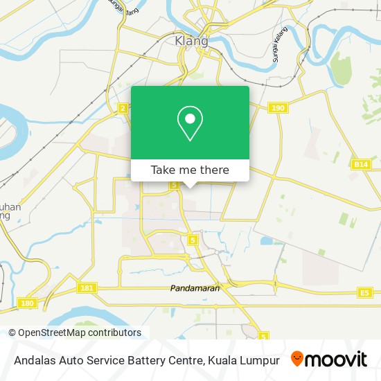 Peta Andalas Auto Service Battery Centre
