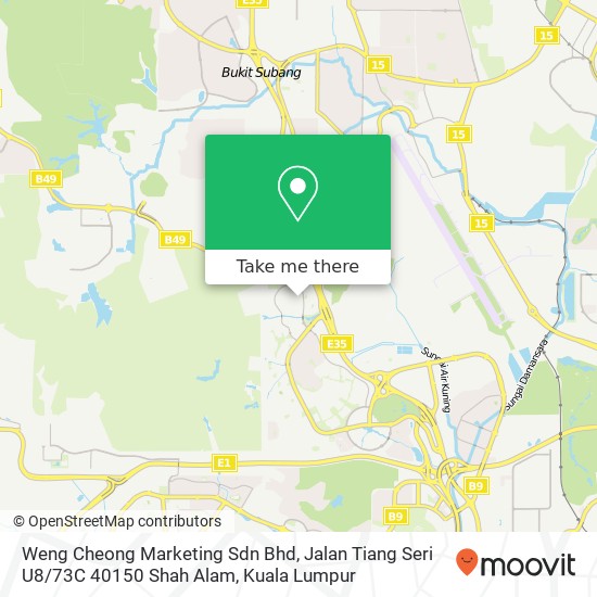 Peta Weng Cheong Marketing Sdn Bhd, Jalan Tiang Seri U8 / 73C 40150 Shah Alam