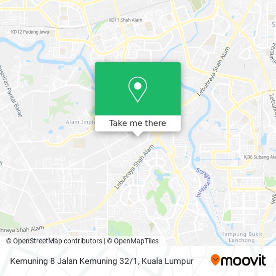 Peta Kemuning 8 Jalan Kemuning 32/1