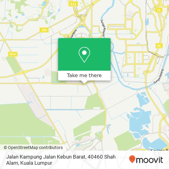 Peta Jalan Kampung Jalan Kebun Barat, 40460 Shah Alam