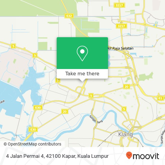 Peta 4 Jalan Permai 4, 42100 Kapar