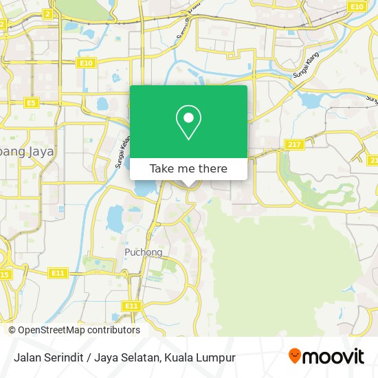 Jalan Serindit / Jaya Selatan map