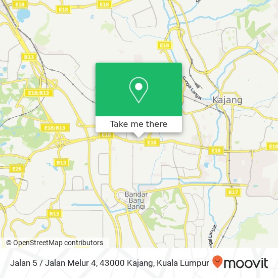 Jalan 5 / Jalan Melur 4, 43000 Kajang map