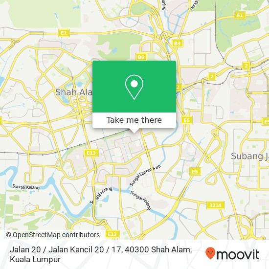 Peta Jalan 20 / Jalan Kancil 20 / 17, 40300 Shah Alam