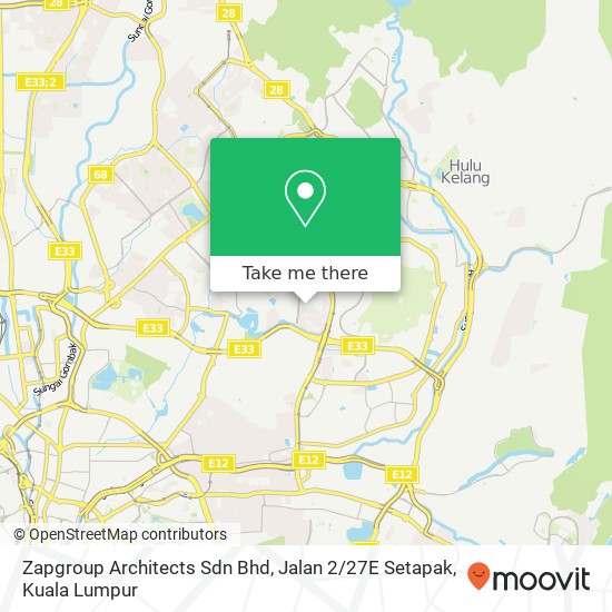 Zapgroup Architects Sdn Bhd, Jalan 2 / 27E Setapak map