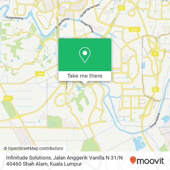 Peta Infinitude Solutions, Jalan Anggerik Vanilla N 31 / N 40460 Shah Alam