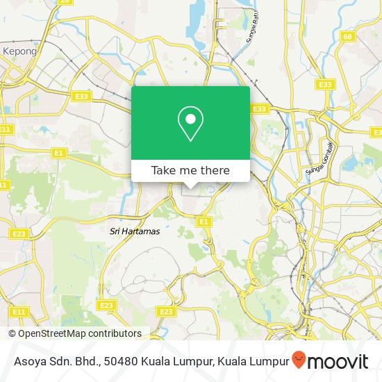 Asoya Sdn. Bhd., 50480 Kuala Lumpur map