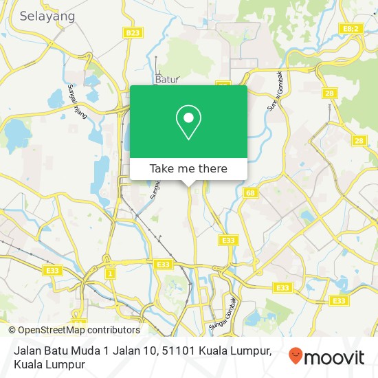 Peta Jalan Batu Muda 1 Jalan 10, 51101 Kuala Lumpur