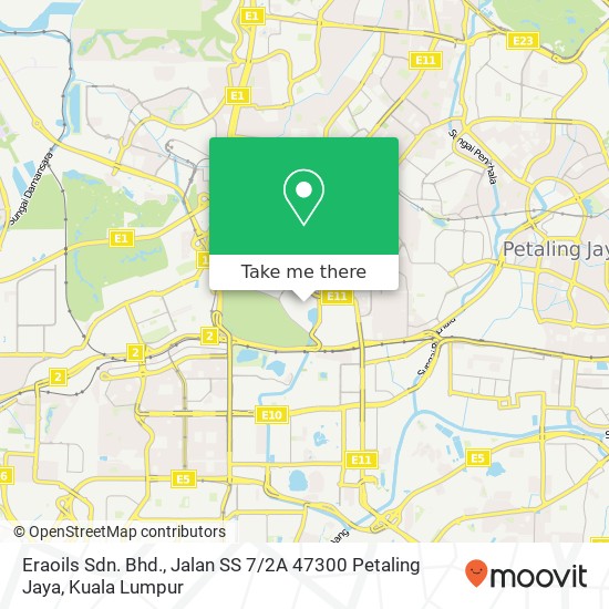 Eraoils Sdn. Bhd., Jalan SS 7 / 2A 47300 Petaling Jaya map