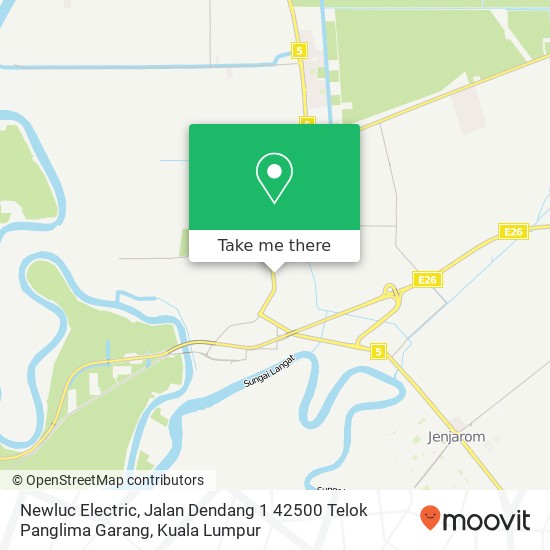 Peta Newluc Electric, Jalan Dendang 1 42500 Telok Panglima Garang