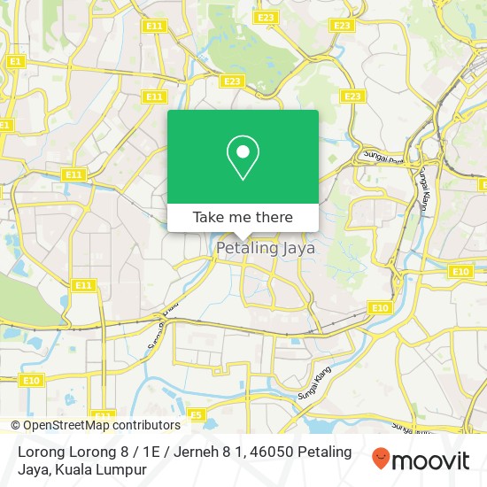 Lorong Lorong 8 / 1E / Jerneh 8 1, 46050 Petaling Jaya map