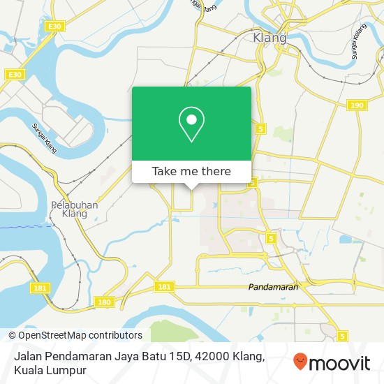 Peta Jalan Pendamaran Jaya Batu 15D, 42000 Klang