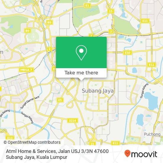 Atml Home & Services, Jalan USJ 3 / 3N 47600 Subang Jaya map