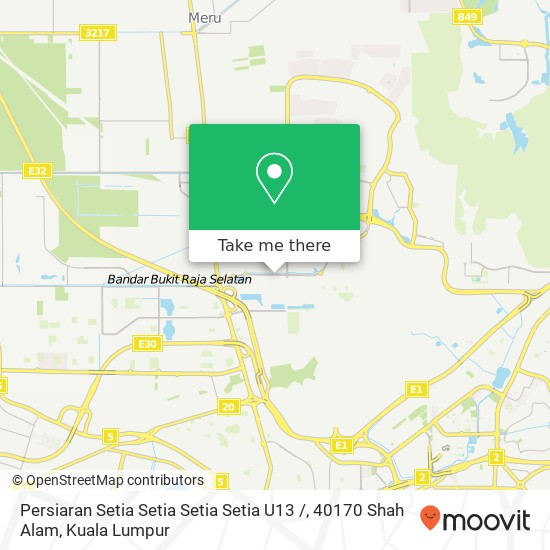 Persiaran Setia Setia Setia Setia U13 /, 40170 Shah Alam map