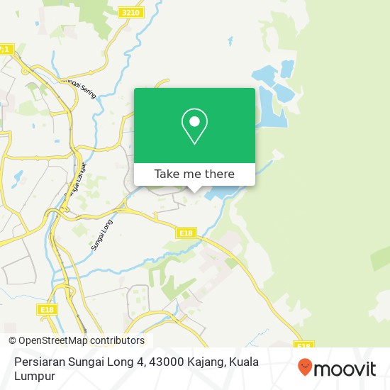 Peta Persiaran Sungai Long 4, 43000 Kajang