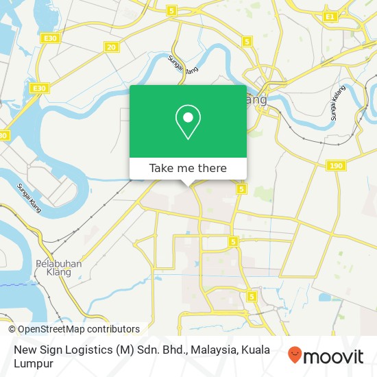 Peta New Sign Logistics (M) Sdn. Bhd., Malaysia