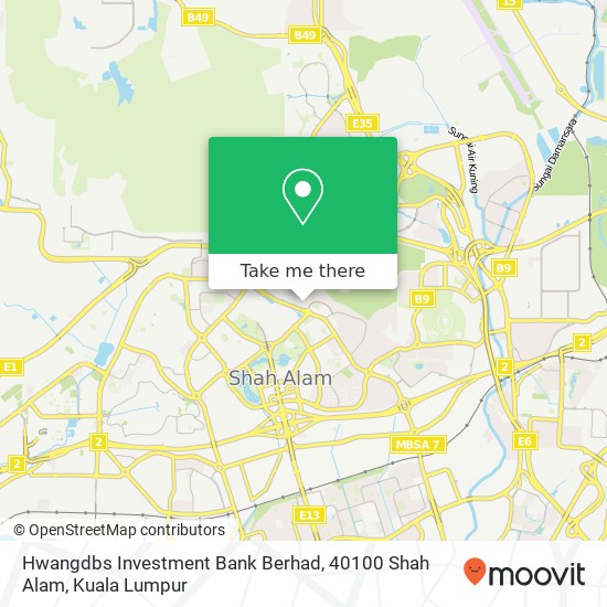 Hwangdbs Investment Bank Berhad, 40100 Shah Alam map