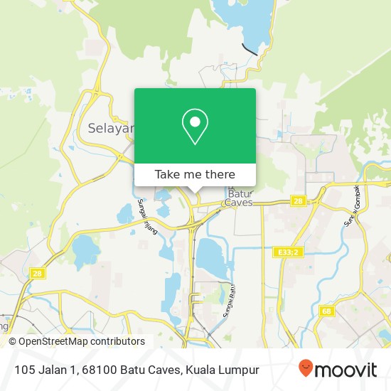 105 Jalan 1, 68100 Batu Caves map