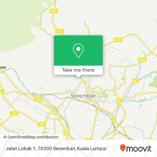 Jalan Lobak 1, 70300 Seremban map