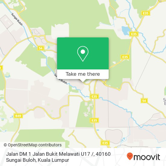 Peta Jalan DM 1 Jalan Bukit Melawati U17 /, 40160 Sungai Buloh